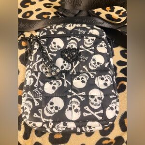 Betsy Johnson skull Crossbody bag with charm
